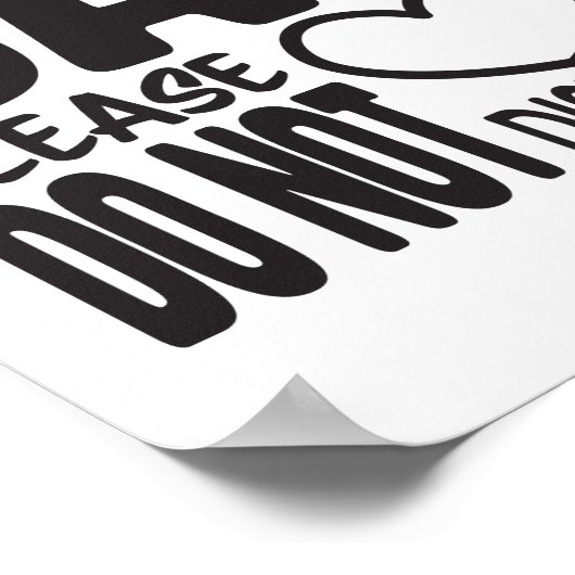 Werken vanaf de DAD-website mag u niet storen Poster (Hoek)