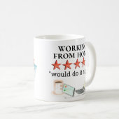 Werken vanuit huis 5 sterren rating Grappig Koffiemok (Voorkant rechts)