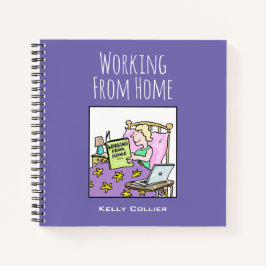 Werken vanuit uw thuiskantoor, met naam notitieboek