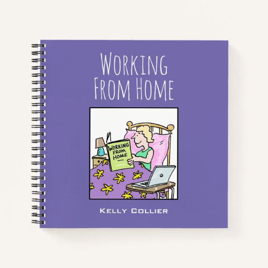 Werken vanuit uw thuiskantoor, met naam notitieboek (Voorkant)