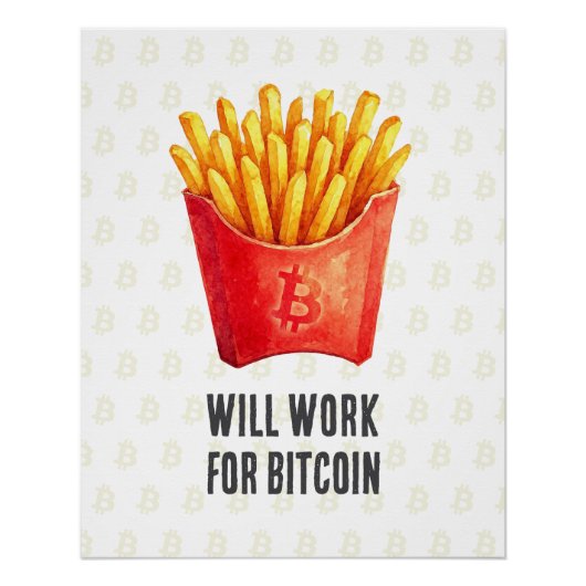 Werken voor Bitcoin Perfect Poster (Voorkant)