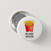 Werken voor Bitcoin Ronde Button 3,2 Cm (Voorkant /achterkant)
