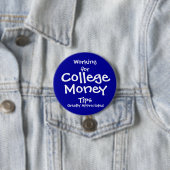 Werken voor College Money Button - blauw (In situ)