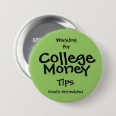 Werken voor College Money Button - groen (Voorkant /achterkant)