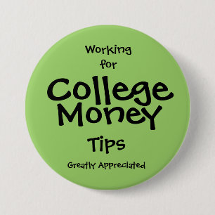 Werken voor College Money Button - groen