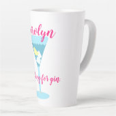 Werken voor gin, gin en tonic, gepersonaliseerd latte mok (Rechterhoek)