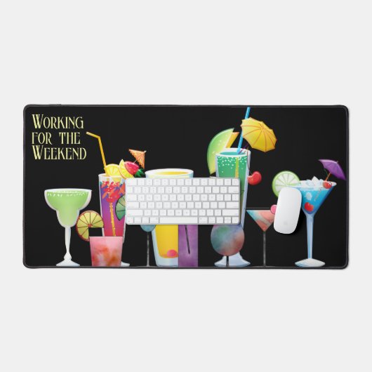 "Werken voor het Weekend" Cocktails Fun Bureaumat (Keyboard & Muis)