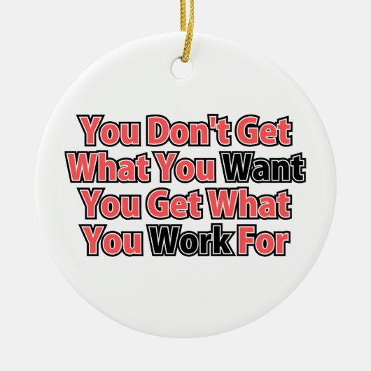 Werken voor IT Inspirerend Gezegde Keramisch Ornament (Voorkant)