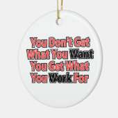 Werken voor IT Inspirerend Gezegde Keramisch Ornament (Links)