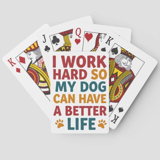 Werken voor mijn hond pokerkaarten (Achterkant)
