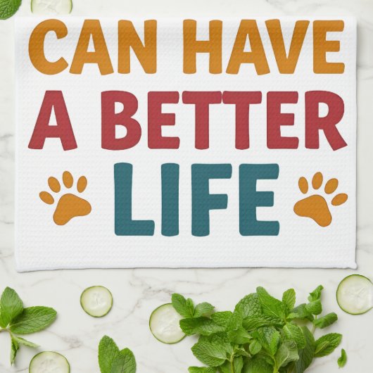 Werken voor mijn hond theedoek (Gevouwen)