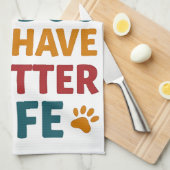 Werken voor mijn hond theedoek (Quarter Fold)