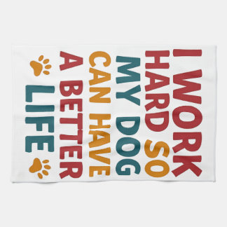 Werken voor mijn hond theedoek