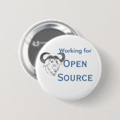Werken voor Open Source Ronde Button 5,7 Cm (Voorkant /achterkant)