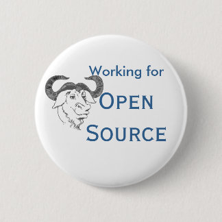 Werken voor Open Source Ronde Button 5,7 Cm