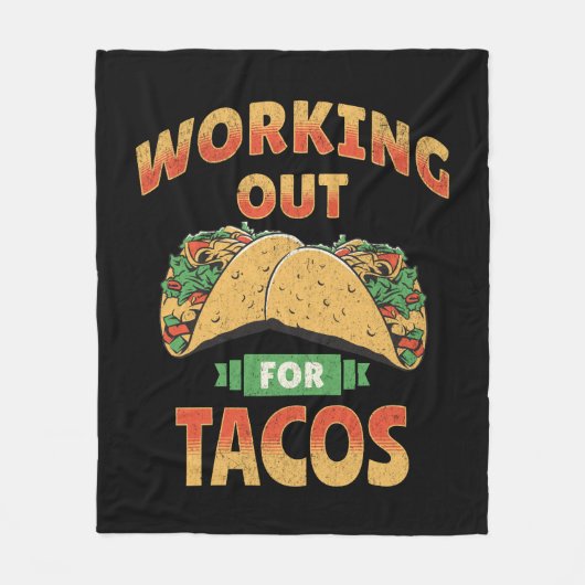 Werken voor Tacos Fleece Deken (Voorkant)