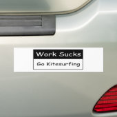 Werken zuigen bumpersticker (Op auto)