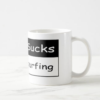 Werken zuigen koffiemok