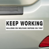 Werkend Bumpersticker houden (Op auto)