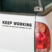 Werkend Bumpersticker houden (Op Truck)
