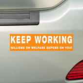 Werkend Bumpersticker houden (Op auto)