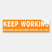 Werkend Bumpersticker houden (Voorkant)