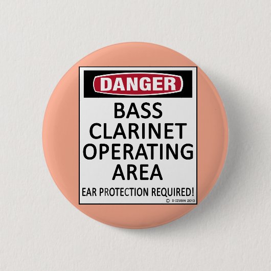 Werkend gebied Bass Clarinet Ronde Button 5,7 Cm (Voorkant)