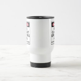 Werkend gebied Bass Clarinet Travel Mug Reisbeker