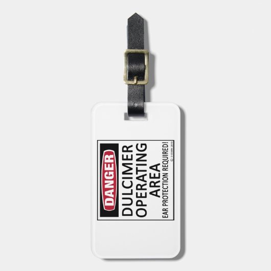 Werkend gebied Dulcimer Bagagelabel (Voorkant verticaal)