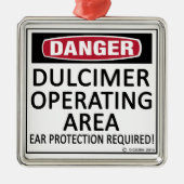 Werkend gebied Dulcimer Metalen Ornament (Voorkant)