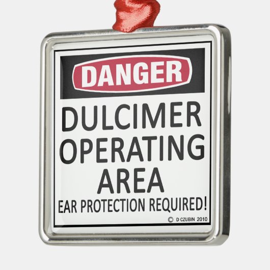 Werkend gebied Dulcimer Metalen Ornament (Links)