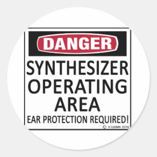Werkend gebied Synthesizer Ronde Sticker