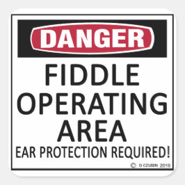 Werkend gebied vierkante sticker