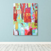 Werkend Meisje 18 x 24 Verpakt Canvas Afdruk (Insitu (Houten vloer))
