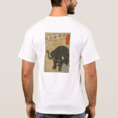 Werkend olifant - Vintaqge Japanse kunst T-shirt (Achterkant)