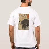 Werkend olifant - Vintaqge Japanse kunst T-shirt (Achterkant)