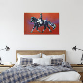 Werkende draf verpakt canvas afdruk (Insitu (Slaapkamer))