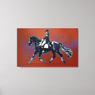 Werkende draf verpakt canvas afdruk