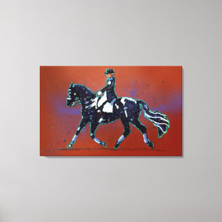 Werkende draf verpakt canvas afdruk