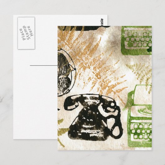 Werkende Herfst Briefkaart (Voorkant / Achterkant)