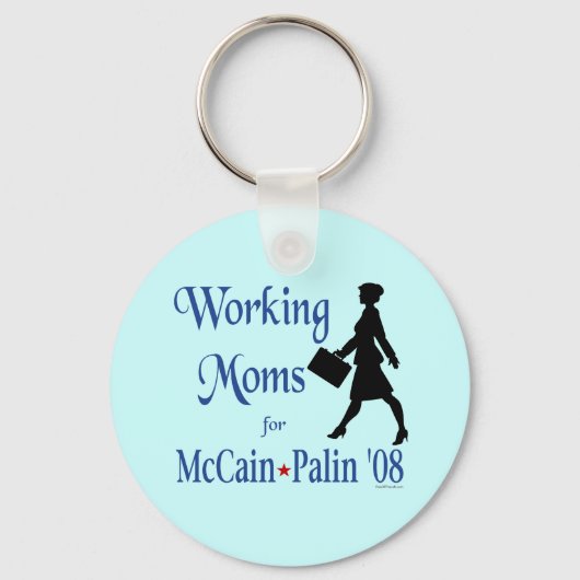 Werkende Moms voor McCain Palin-Sleutelhanger Sleutelhanger (Voorkant)