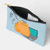 Werkende Oranje kat Etui (Open)