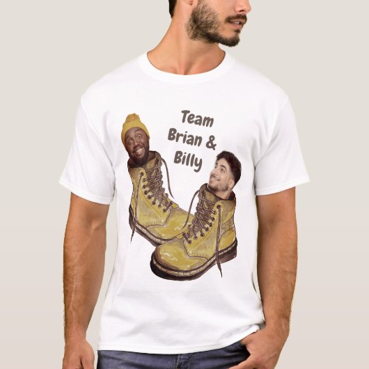 Werkende Team Boots | Grappige gezichten foto T-shirt (Voorkant)