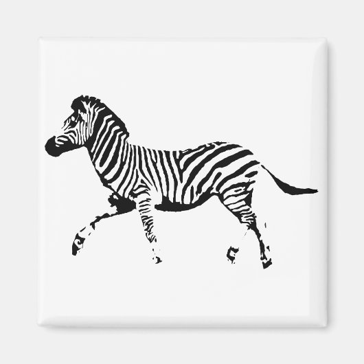 Werkende Zebra Magneet (Voorkant)