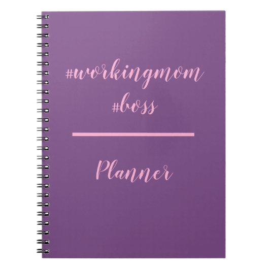 WerkendeMoeder Boss Hashtag Planner Notitieboek (Voorkant)