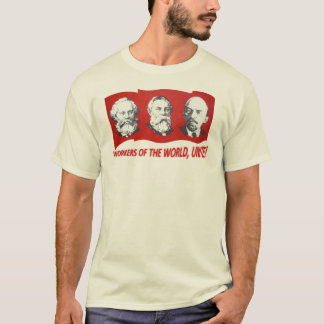 "Werkers van de wereld, verenigen!" Marx, Engels,  T-shirt