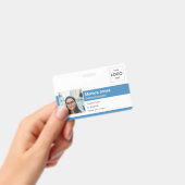 Werkfoto ID Logo QR-code Blauw Badge (Handheld)