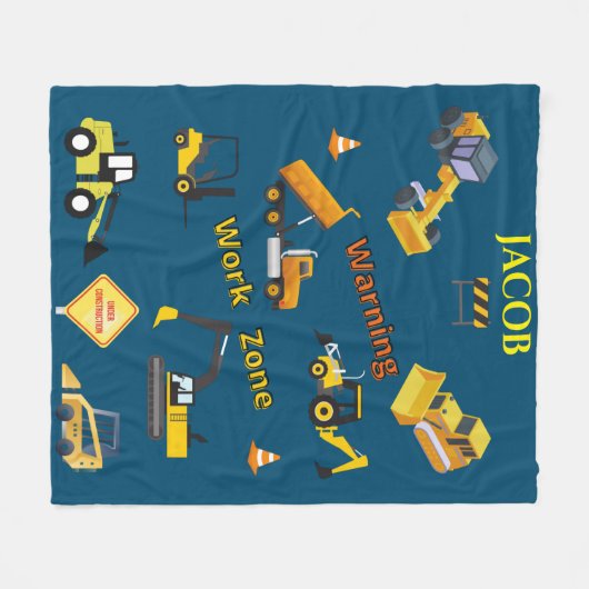 Werkgebied voor waarschuwings- en constructiewerkz fleece deken (Voorkant (Horizontaal))