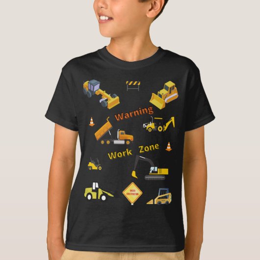 Werkgebied voor waarschuwings- en constructiewerkz t-shirt (Voorkant)