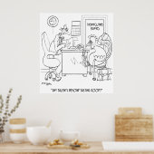 Werkgelegenheid Cartoon 9469 Poster (Keuken)